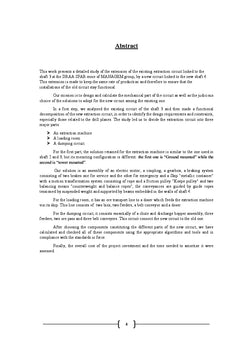 Etude d'un circuit d'extraction de minerai