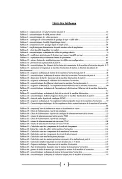 Etude d'un circuit d'extraction de minerai