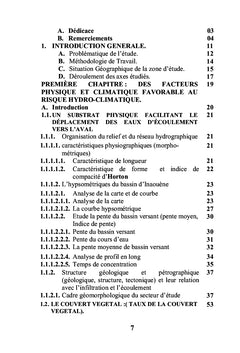 Les Risques d'origine Hydroclimatique au Maroc Septentrional.