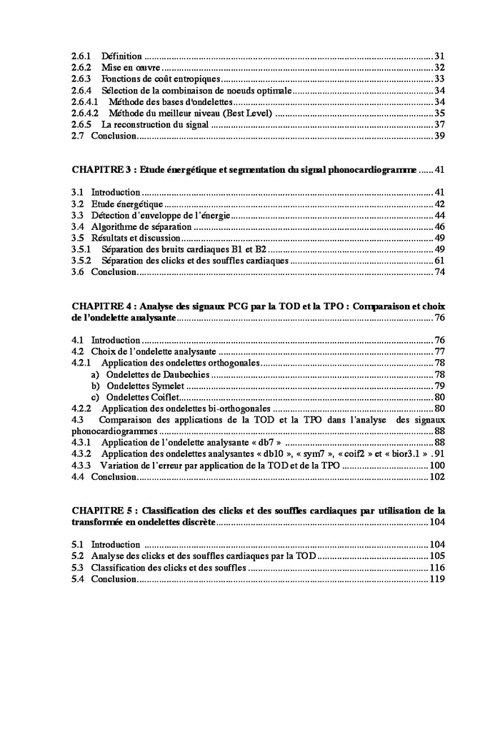 Traitement et analyse du signal Phonocardiogramme