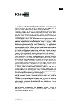 Développement des services dédiés à la santé sur Smartphone