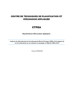 Investissements directs étrangers et croissance économique
