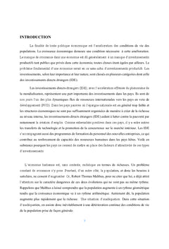 Investissements directs étrangers et croissance économique