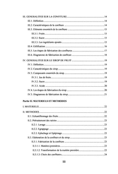 Essais d'élaboration de confiture et de sirop de raisin
