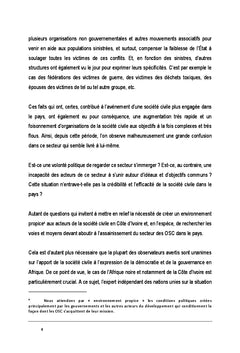 Comment ameliorer le secteur des OSC en Cote d'Ivoire?