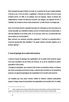 Comment ameliorer le secteur des OSC en Cote d'Ivoire?