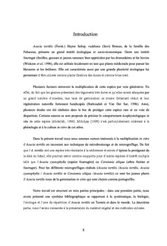 Acacia tortilis en Tunisie: Écophysiologie et morphologie
