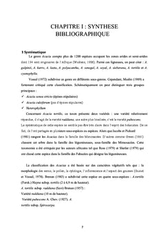 Acacia tortilis en Tunisie: Écophysiologie et morphologie