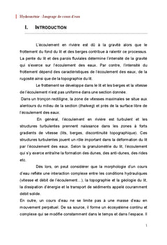 Hydrométrie : Jaugeage de cours d'eau