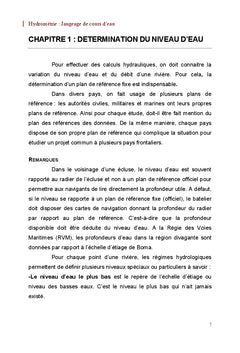 Hydrométrie : Jaugeage de cours d'eau