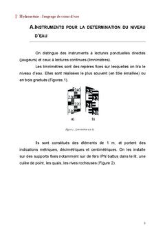 Hydrométrie : Jaugeage de cours d'eau