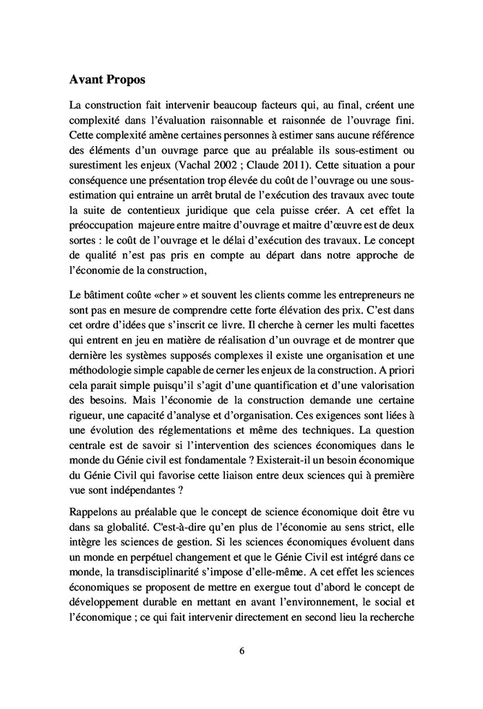 Économie de la construction