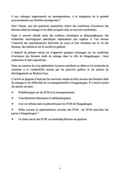 Sociologie de la femme et du genre au Burkina Faso