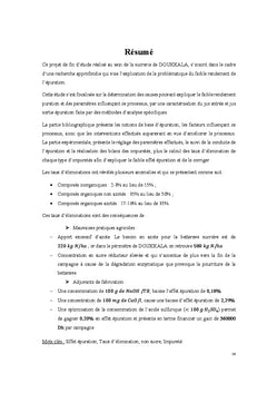 Optimisation du processus d'épuration