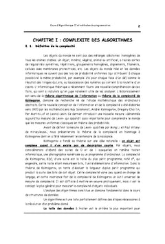 Algorithmique II & Méthodes de programmation