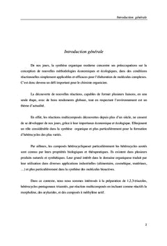 Synthèse de quelques 1,2,3-triazoles avec des méthodes vertes