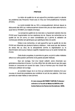 Evaluation de la qualité de vie des personnes vivant avec le VIH/SIDA