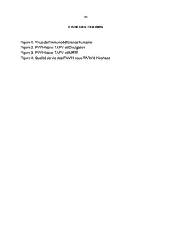 Evaluation de la qualité de vie des personnes vivant avec le VIH/SIDA