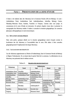 Evaluation et proposition d'amélioration à l'accès à l'eau potable