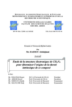 Étude électronique, optique et thermodynamique du composé CSi2N4