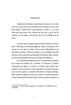 La réception du livre V de l'Émile, J.J. Rousseau