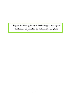 Aspects bactériologique et épidémiologique de la méningite bactérienne