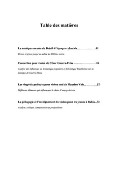 Aspects de la musique et de l'enseignement musical au Brésil