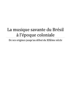 Aspects de la musique et de l'enseignement musical au Brésil