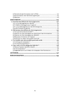 Etude de la sterilite des hybrides chez Paramecium tetraurelia