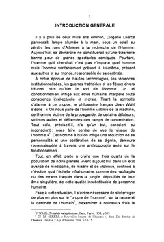 L'Assomption d'une destinee responsable