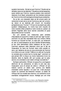 L'Assomption d'une destinee responsable