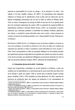 Responsabilité Sociale de l'Entreprise: aspects théoriques
