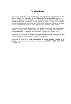 Orientation et bonne gouvernance à l'ESU en RD Congo