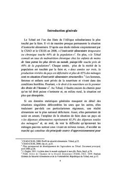 La lutte contre la faim en milieu rural au Tchad
