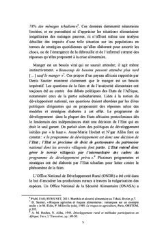 La lutte contre la faim en milieu rural au Tchad