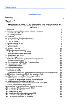 Commande intelligente d'une machine synchrone à aimant permanent
