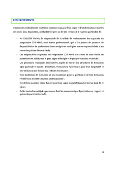 Évaluation d'une action publique en formation agro-pastorale