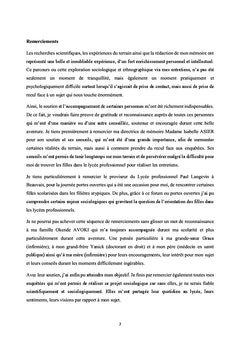 Le genre et les filières atypiques