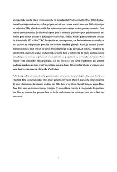 Le genre et les filières atypiques