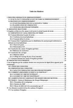 Manuel de Conseils aux Techniques d'Irrigation et de Bonnes Pratiques