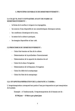 Manuel de Conseils aux Techniques d'Irrigation et de Bonnes Pratiques