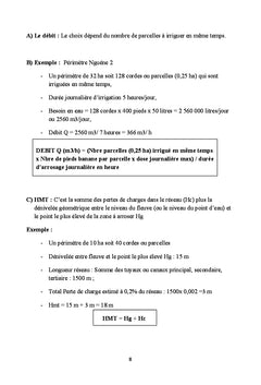 Manuel de Conseils aux Techniques d'Irrigation et de Bonnes Pratiques