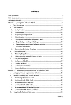 Etude de la relation entre la nappe du CI et la nappe de la Djeffara