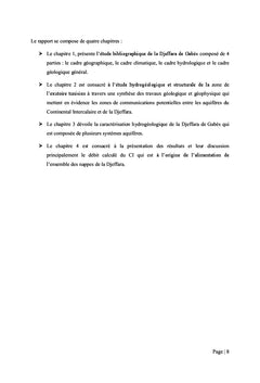 Etude de la relation entre la nappe du CI et la nappe de la Djeffara