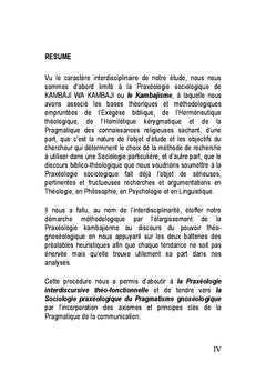 Elargissement de la praxéologie kambajienne à la théo-discursivité