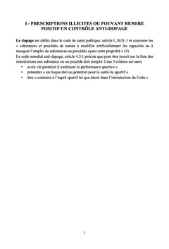 Prescriptions licites et illicites en traumatologie du sport
