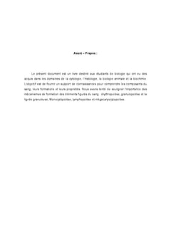 Eléments figurés du sang