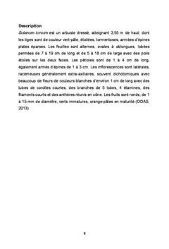 Activité antibactérienne des extraits de feuilles de Solanum torvum