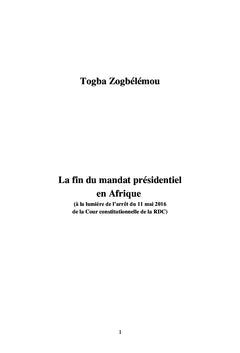 La fin du mandat présidentiel en Afrique