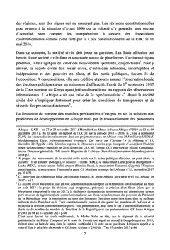 La fin du mandat présidentiel en Afrique